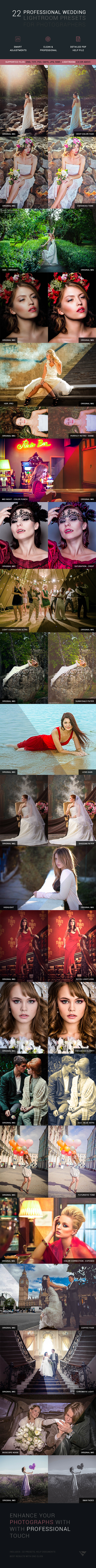 22 Professional Wedding Lightroom Presets - Wedding Lightroom Presets