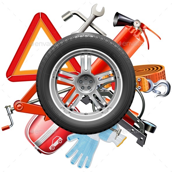 Wheel with Car Accessories - Industries Business