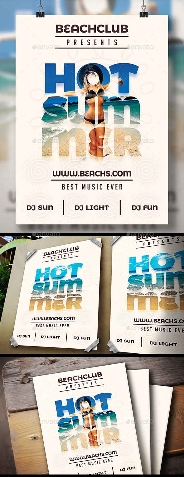 Beach Summer Flyer - Clubs & Parties Events