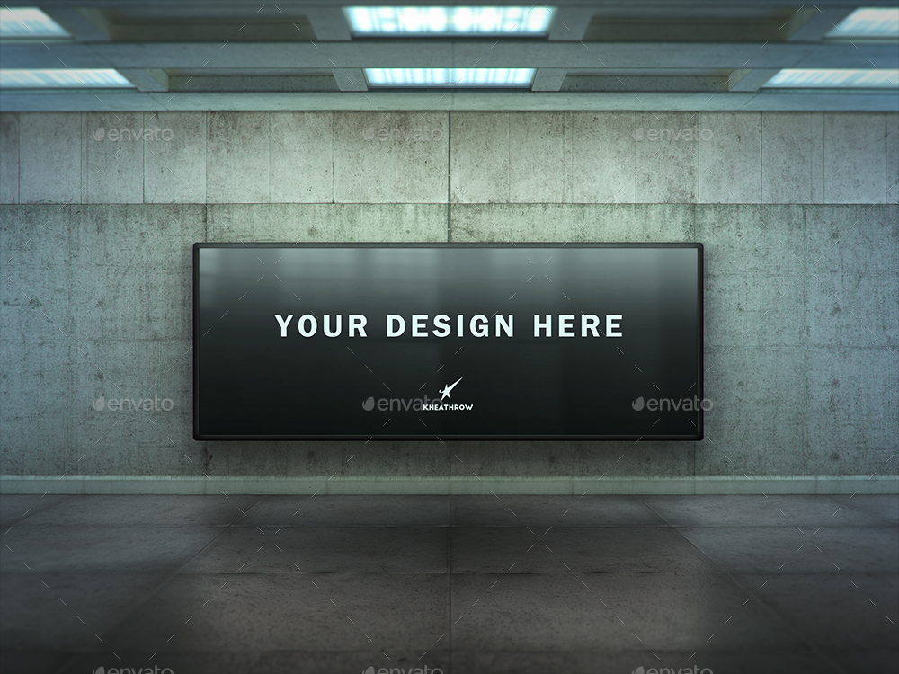 Download Urban Subway Billboard Lightbox Mock Ups By Kheathrow Graphicriver