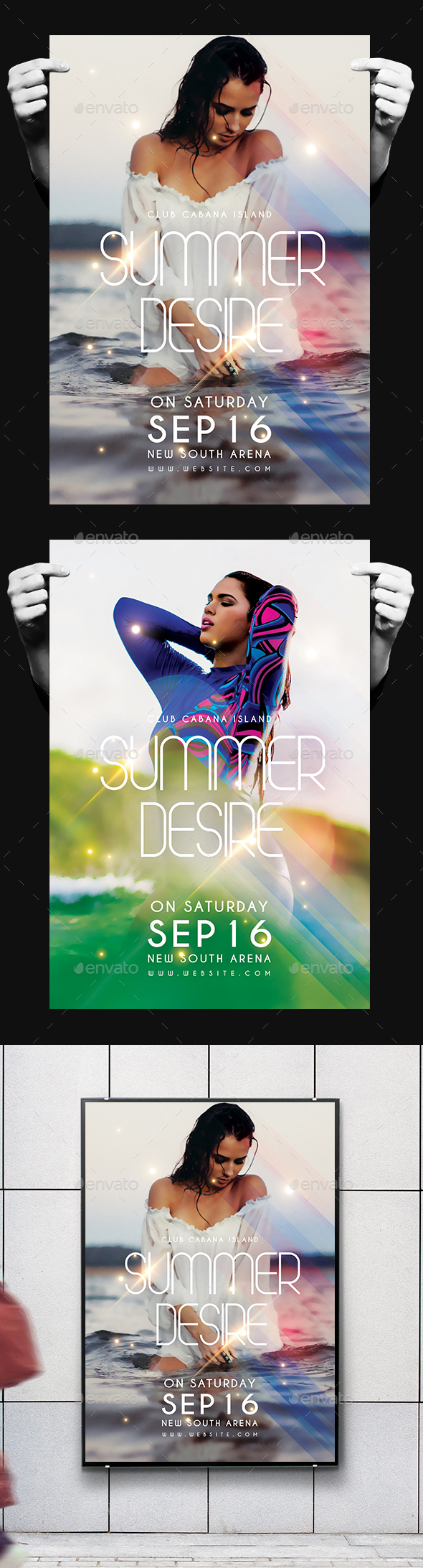 Summer Desire Flyer - Clubs & Parties Events