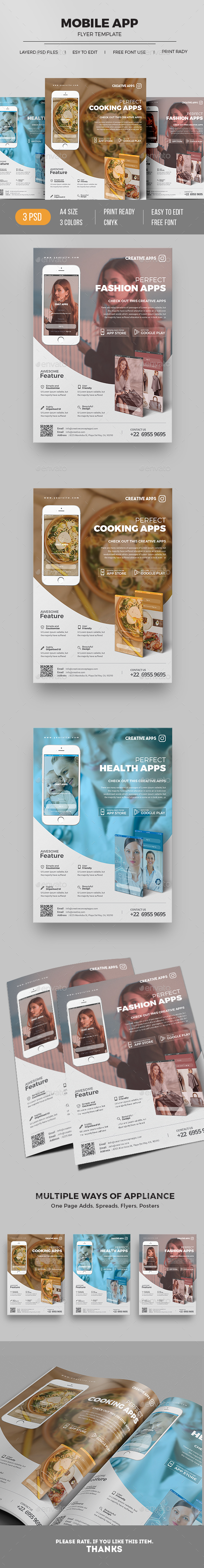 Mobile App Flyer - Commerce Flyers