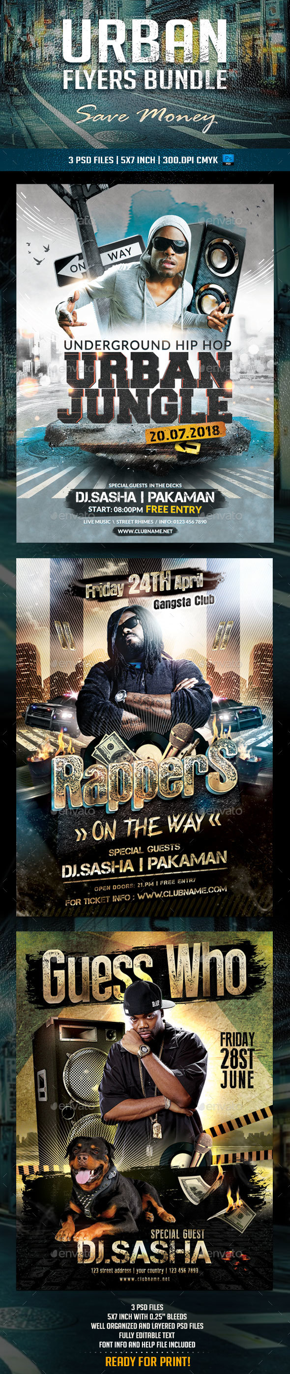 Urban Flyers Bundle - Clubs & Parties Events