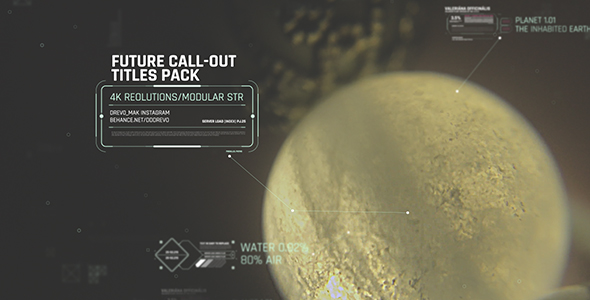 Future Call-outs Titles Pack/ HUD UI Call out/ Digital Interface Placeholders/ Sci-fi and Technology