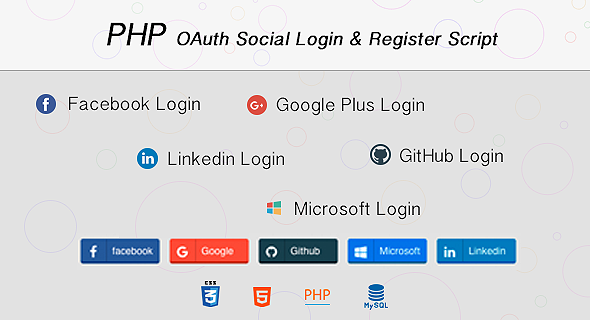 PHP OAuth Social Login & Register Script