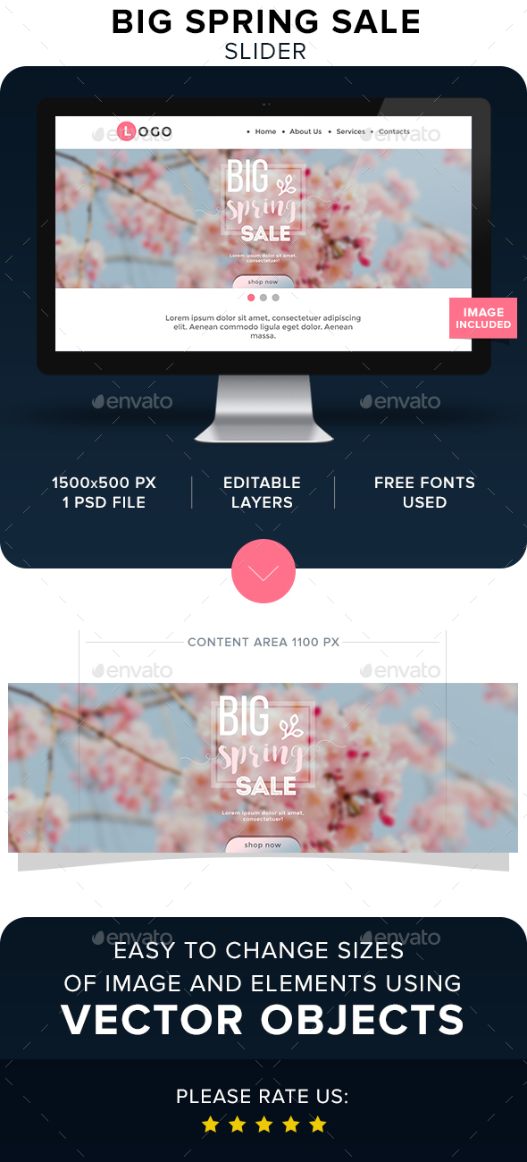 Big Spring Sale Slider - Sliders & Features Web Elements