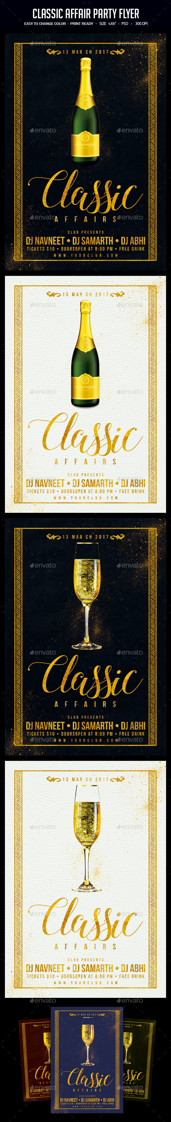 Classic Affair Party Flyer - Clubs & Parties Events