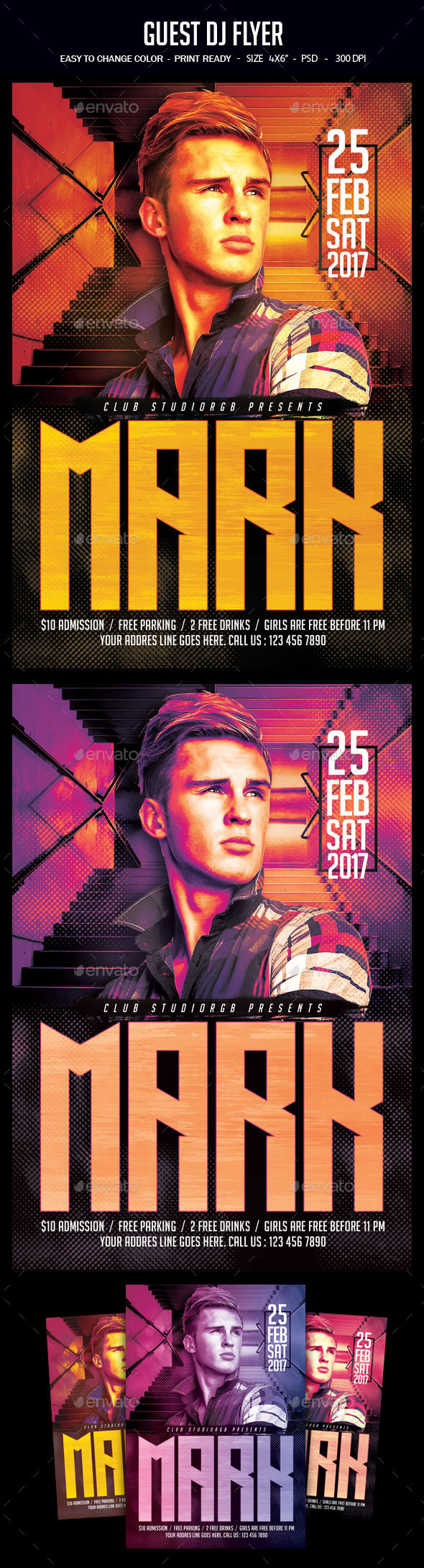 Guest Dj Flyer - Clubs & Parties Events