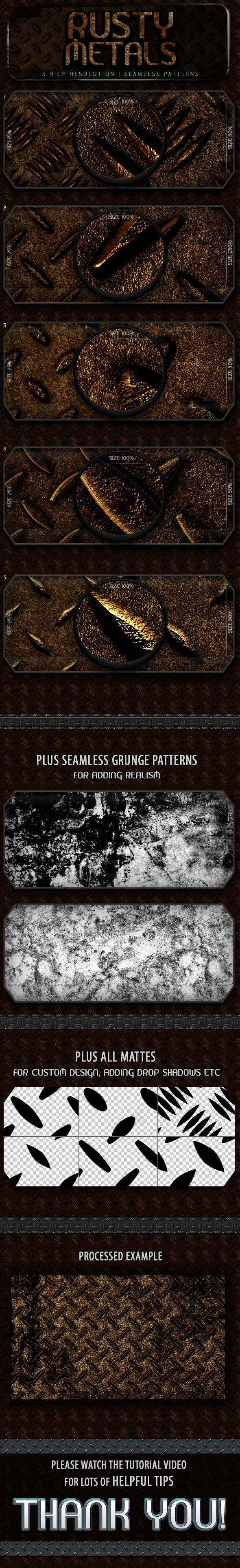 Rusty Metal Patterns - Urban Textures / Fills / Patterns