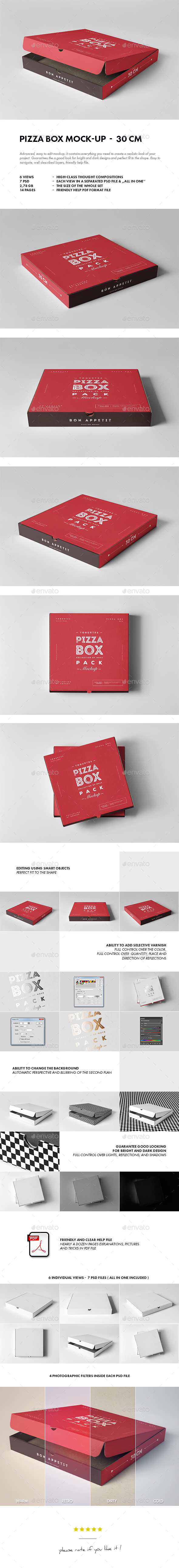 30 Pizza Box Mock-up