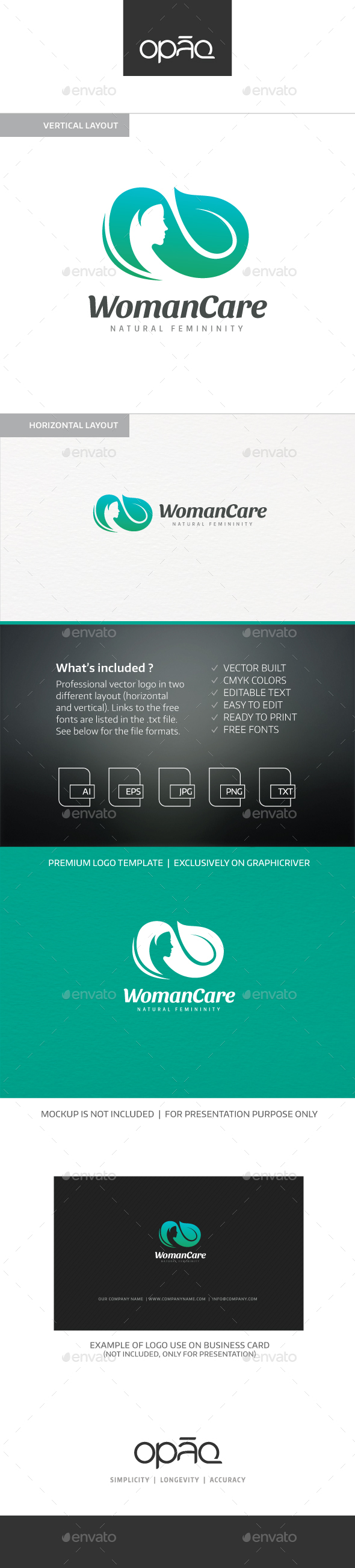 Natural Woman Care Logo - Humans Logo Templates