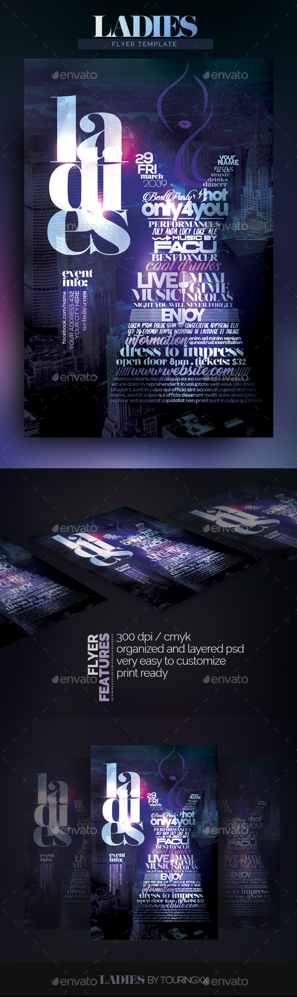 Ladies Flyer Template - Flyers Print Templates