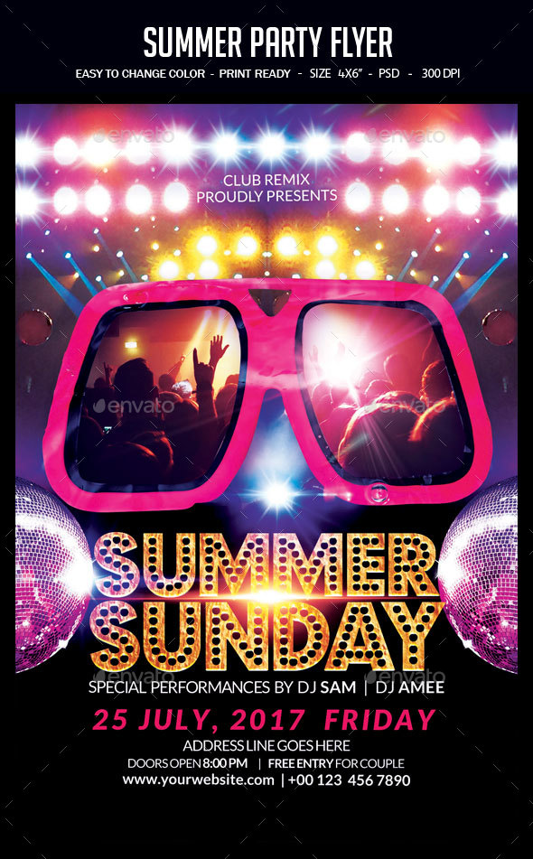 Summer Party Flyer - Clubs & Parties Events