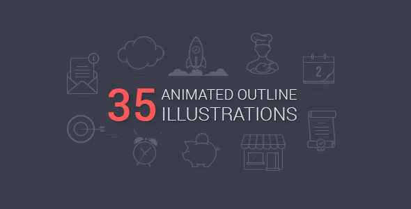 Animated Outline Illustrations - VideoHive 10416278