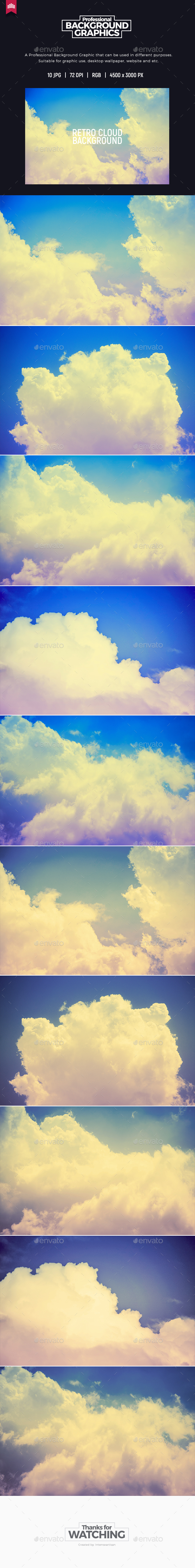 Retro Cloud Background