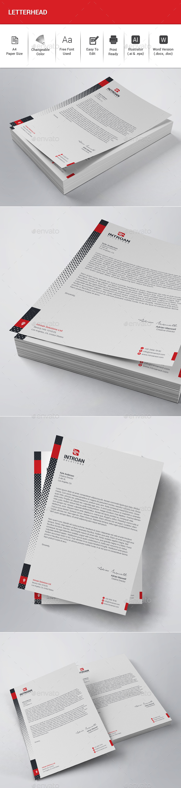 Letterhead - Stationery Print Templates