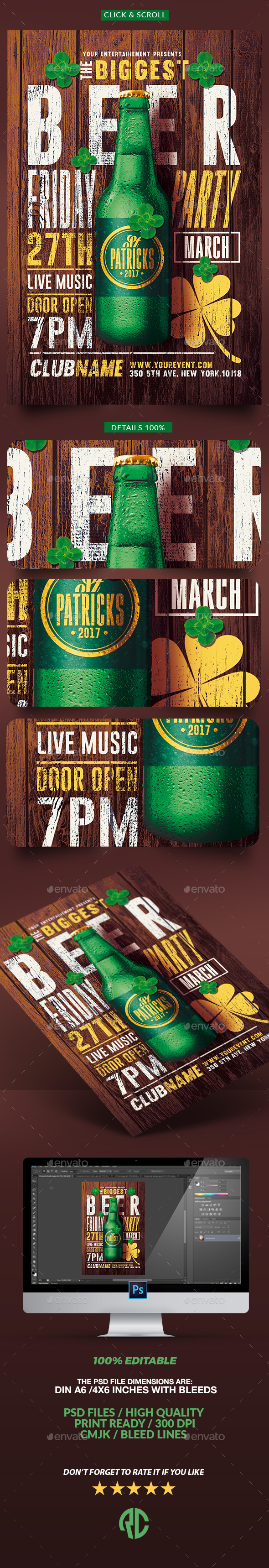 St. Patricks Day | Psd Flyer Template - Events Flyers