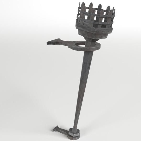 Dungeon Iron Torch - 3DOcean Item for Sale