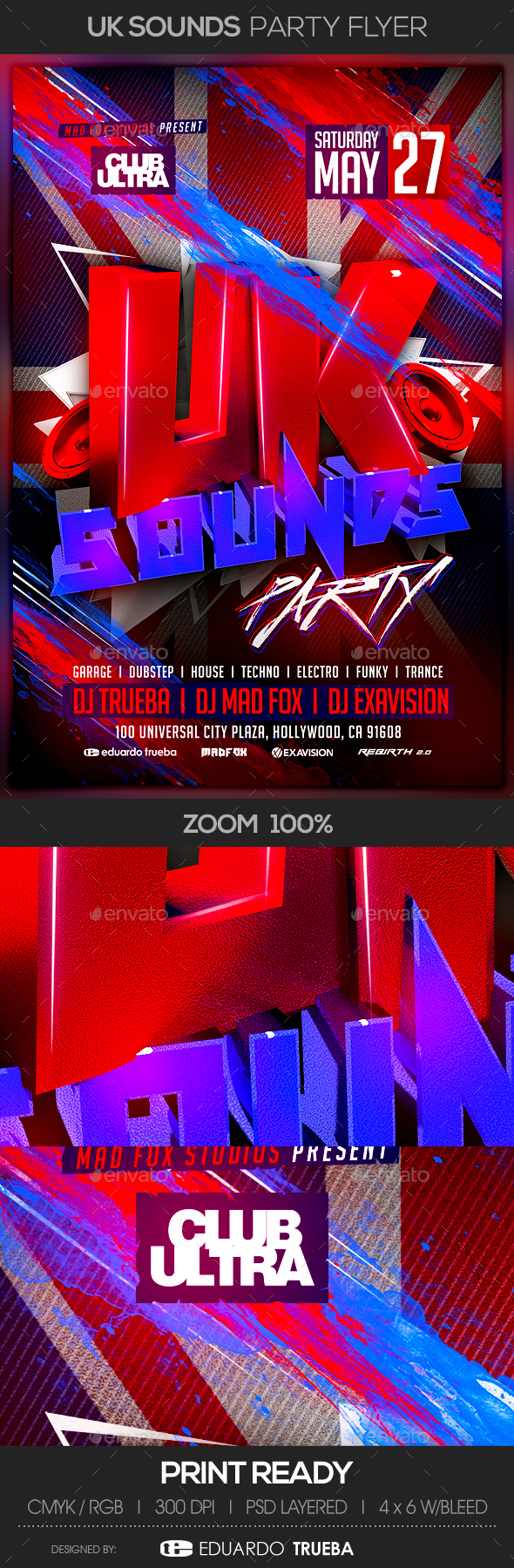 UK Sounds Party Flyer - Clubs & Parties Events