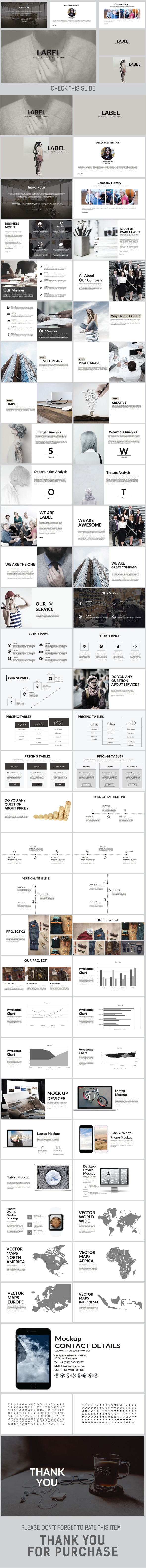 LABEL Keynote Template - Creative Keynote Templates