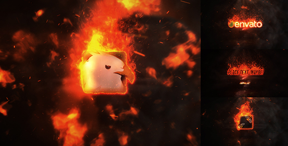 Exploding Burning Logo Reveal