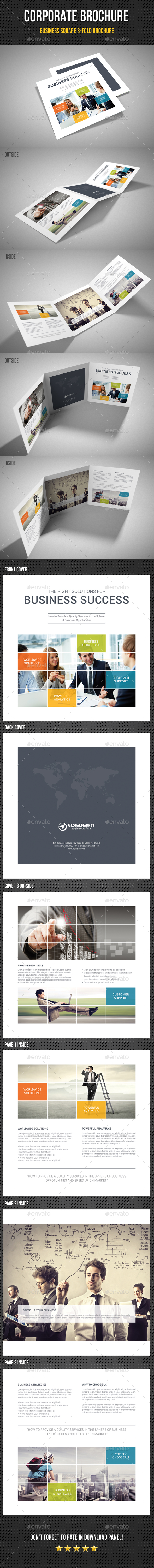 Corporate Business Square 3-Fold Brochure V08 - Corporate Brochures