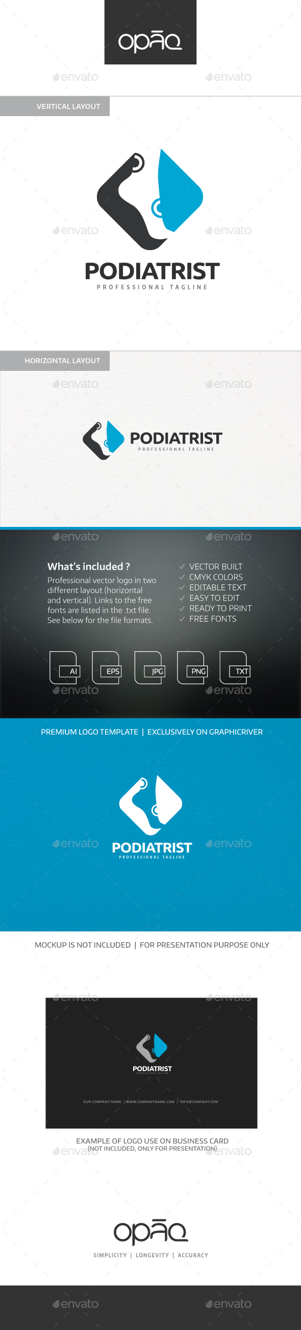 Podiatrist Foot Logo - Humans Logo Templates