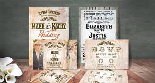 Western Style Wedding Invites