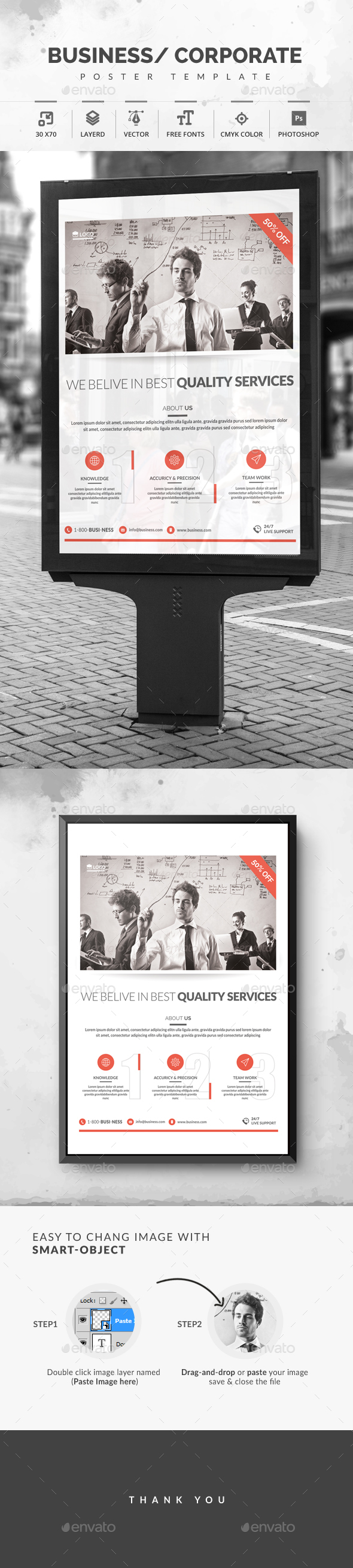 Corporate Poster - Signage Print Templates