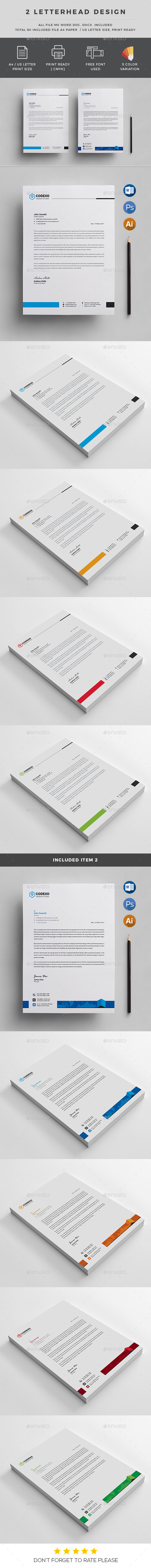 Letterhead Template - Stationery Print Templates