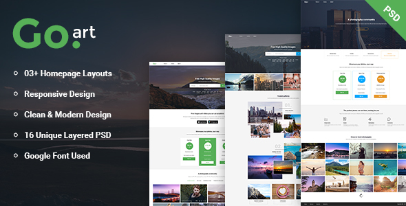 Go.Art - A Creative Art & Photography PSD Template