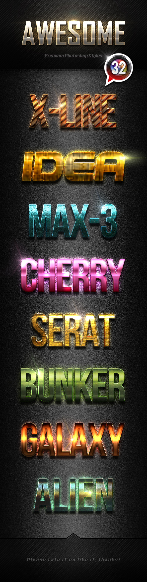 Photoshop Text Effects Vol.32 - Text Effects Styles