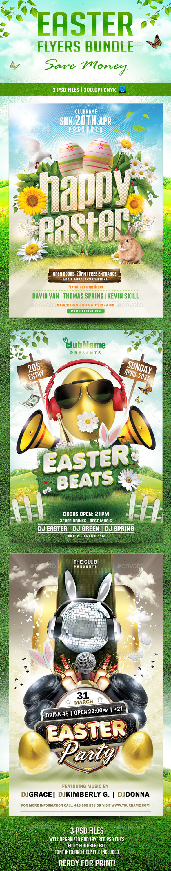 Easter Flyers Bundle - Holidays Events