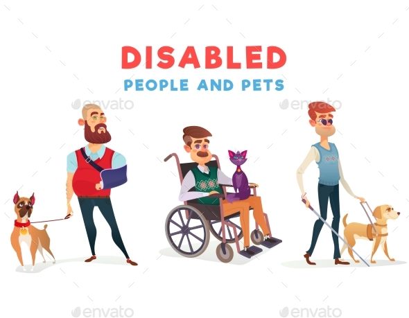 Set of Vector Cartoon Illustrations of People - People Characters