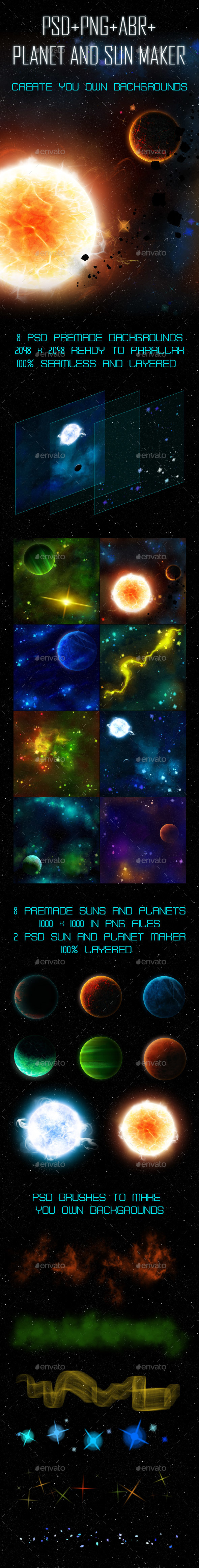 Space Parallax Background Asset and Maker - Backgrounds Game Assets