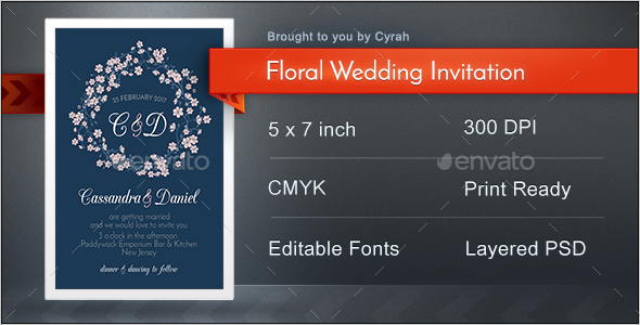 Floral Wedding Invitation