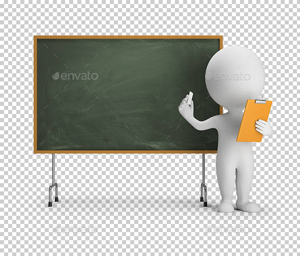 3D Small People - Blackboard - Characters 3D Renders