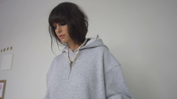 Cheerful Lady Looking at Camera