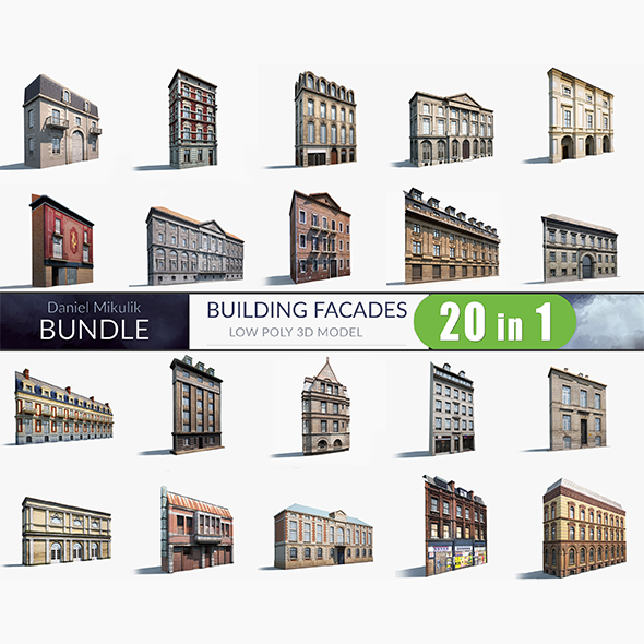 Building Facades BUNDLE - 3Docean 19547283