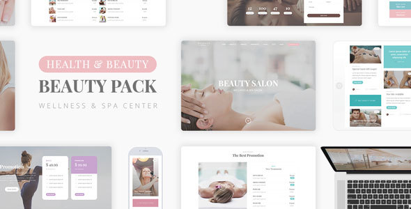 Wellness Beauty - Wellness Center PSD Template - Health & Beauty Retail