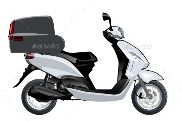 Vector Scooter Mock-Up - Man-made Objects Objects