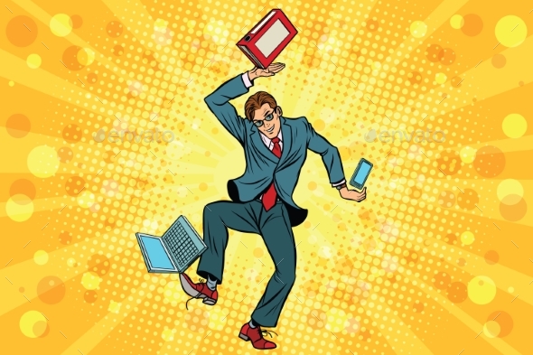 Businessman Juggler Clerk - People Characters
