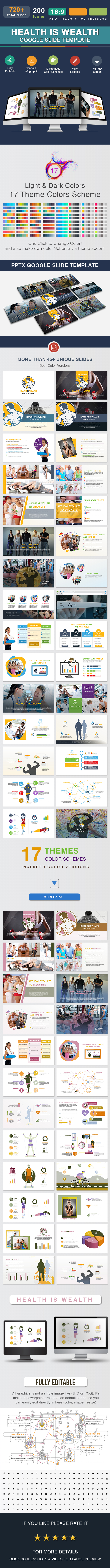 Health Is Wealth Google Slide - Google Slides Presentation Templates
