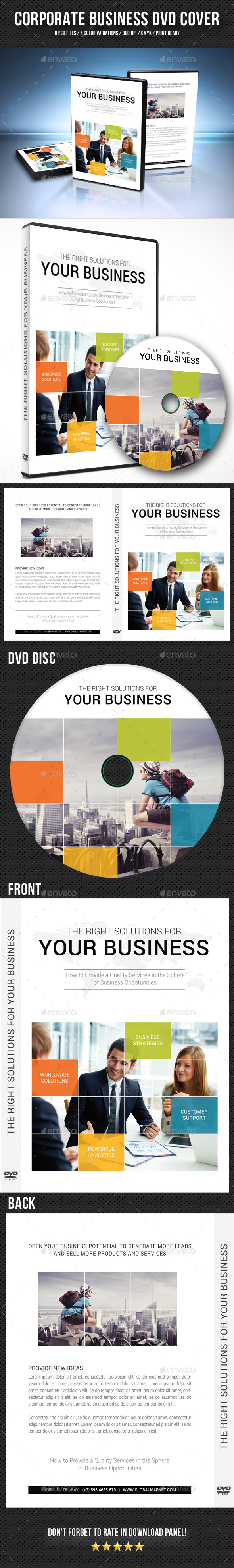 Corporate Business DVD Cover Template V11 - CD & DVD Artwork Print Templates