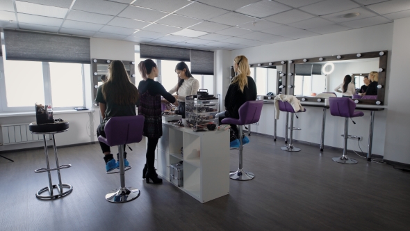 Interior of Luxury Beauty Salon with Two Professional Experts alt