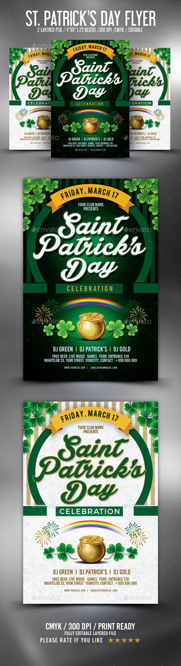 St. Patricks Day Flyer - Clubs & Parties Events