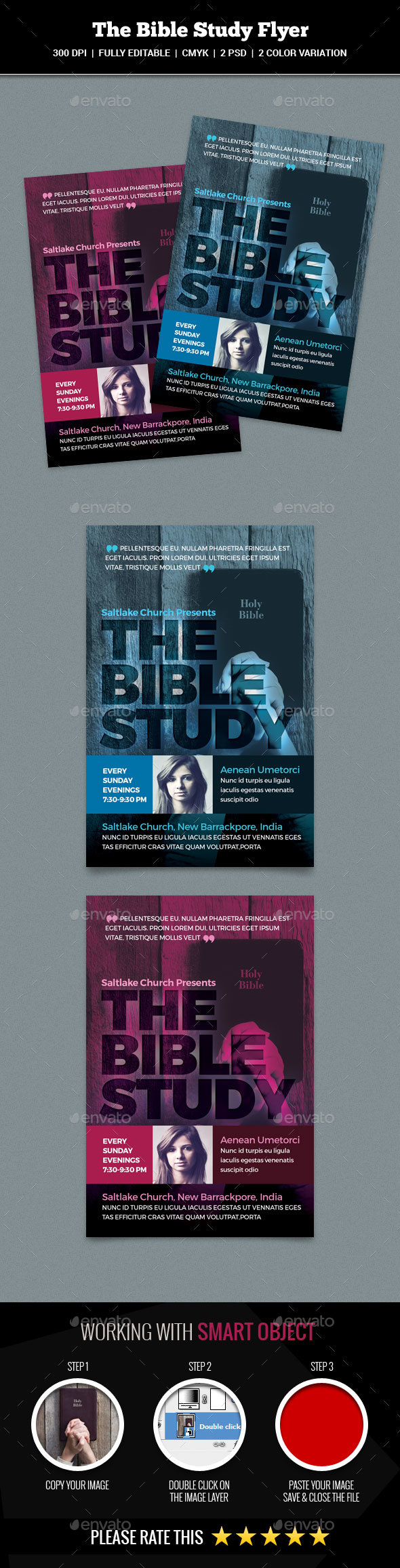 The Bible Study Flyer - Church Flyers
