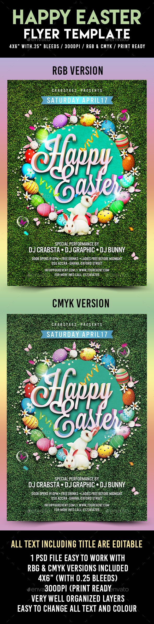 Happy Easter Flyer Template - Holidays Events