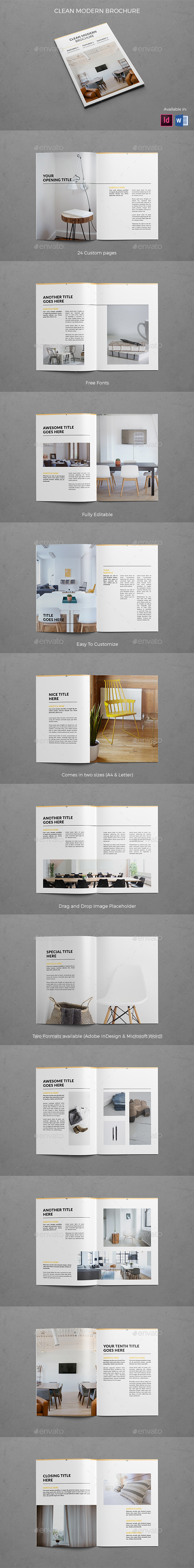 Clean Modern Brochure - Brochures Print Templates