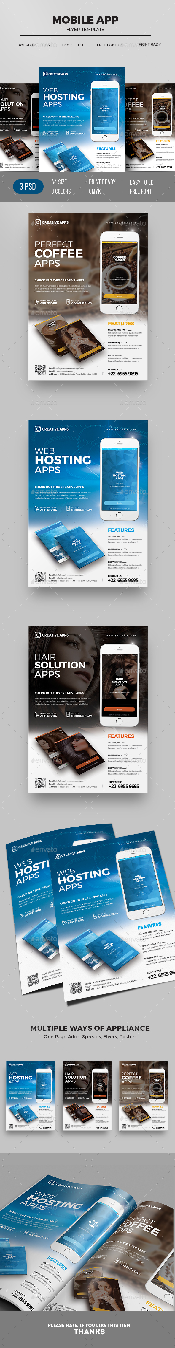 Mobile App Flyer - Commerce Flyers